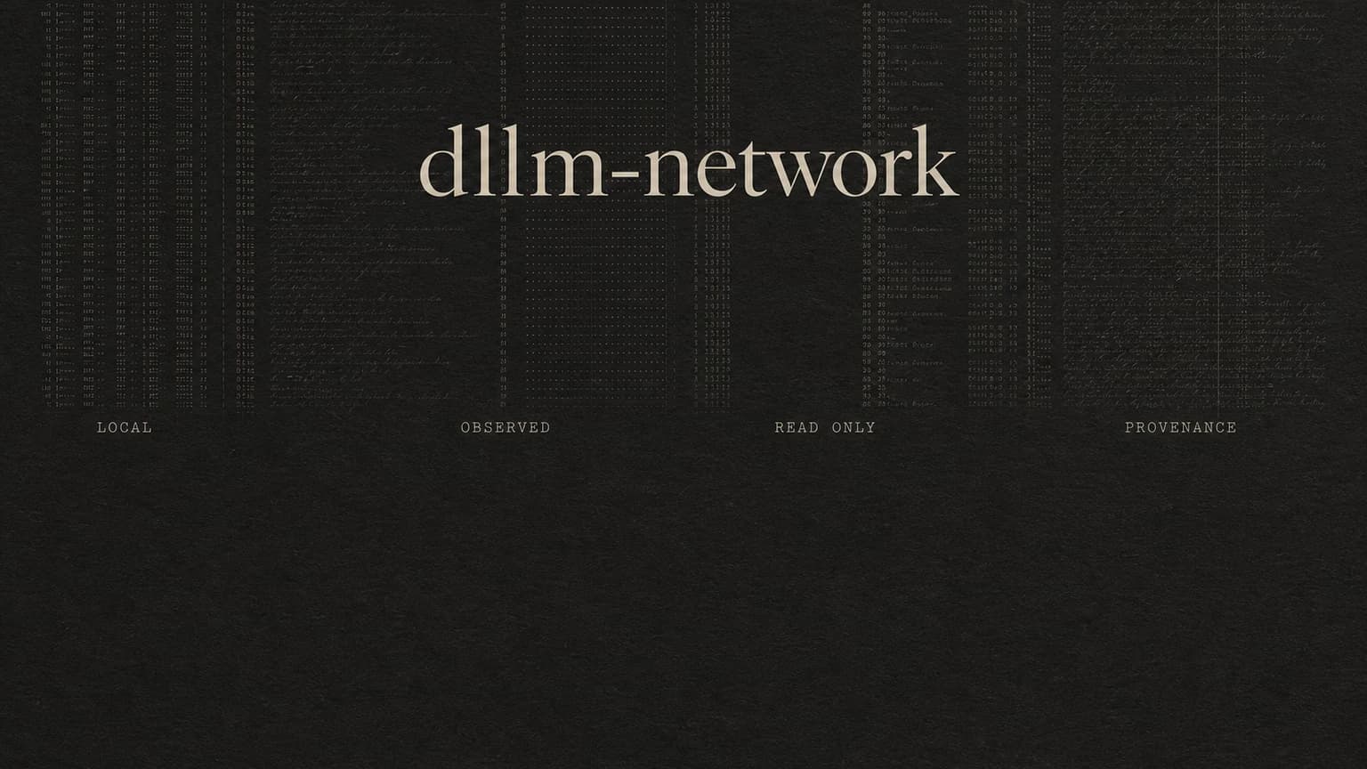 The dllm-network desktop inspector with its summary, captured request table, and selected request detail.
